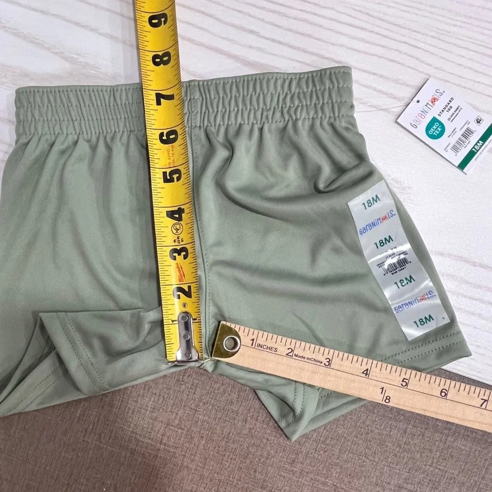 Garanimals Bodysuit Shorts Set Boys 18M Yellow Green Dino Club Fall NEW